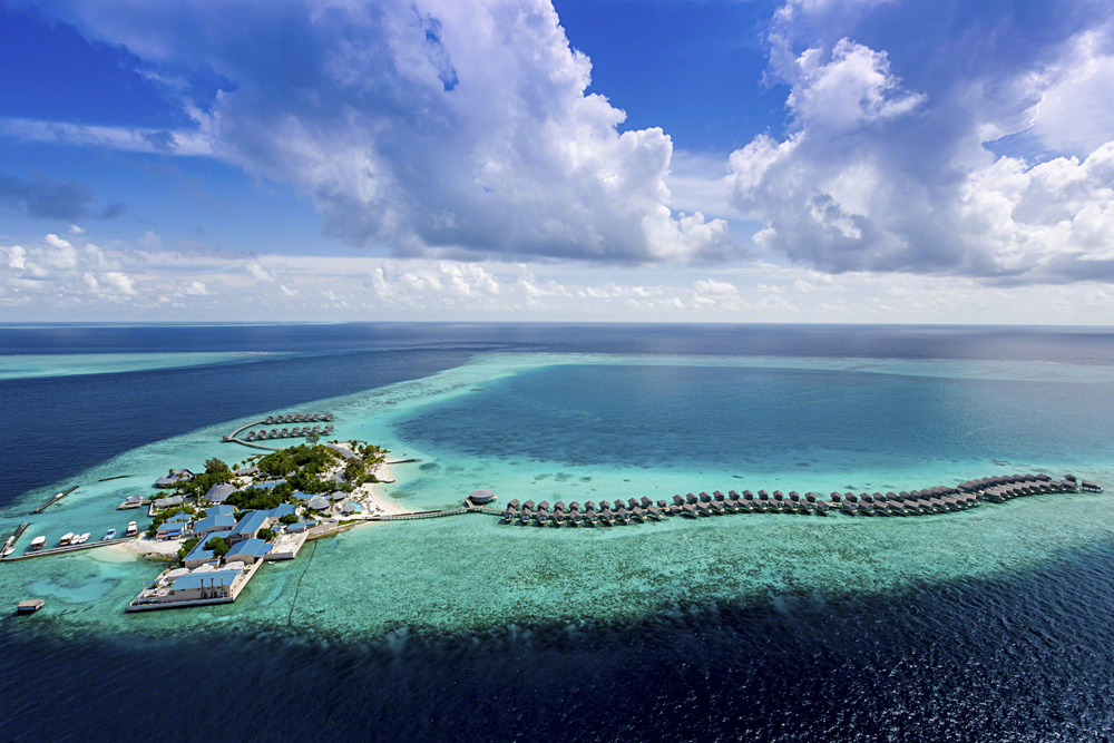 Centara Ras Fushi Aerial View, Maldives