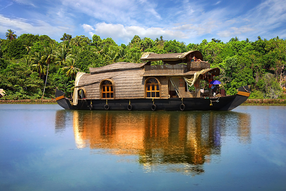 Cruising the backwaters of Kerala, India