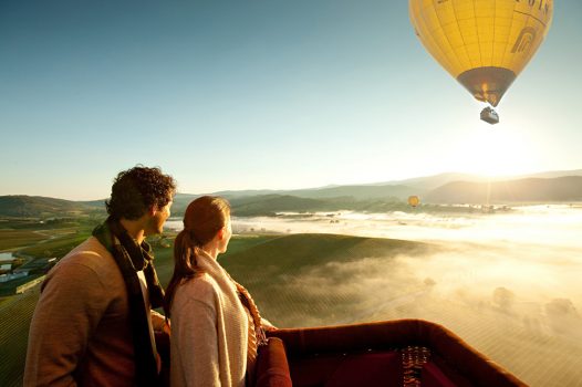 Hot air balloon in Yarra Valley, Australia